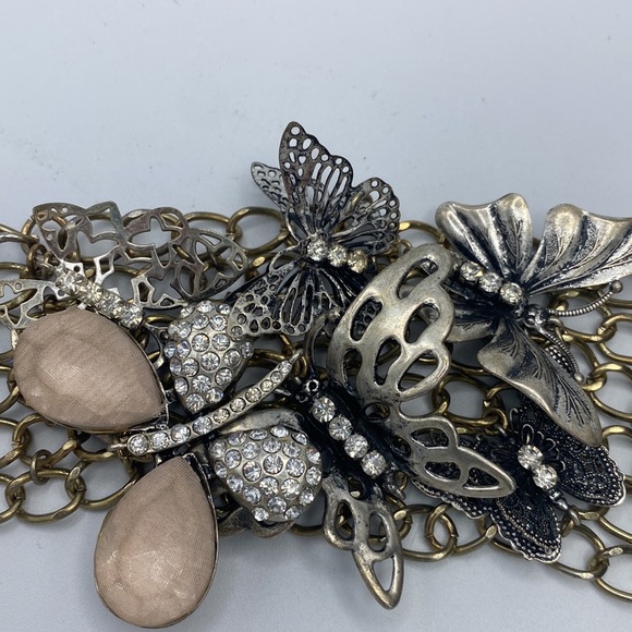 EFM Butterfly Dimensional Rhinestone Bracelet - Picture 3 of 6